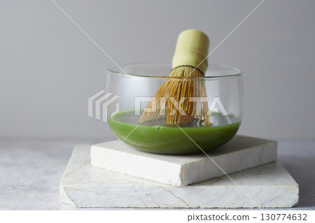 Close up pure matcha green tea 130774632