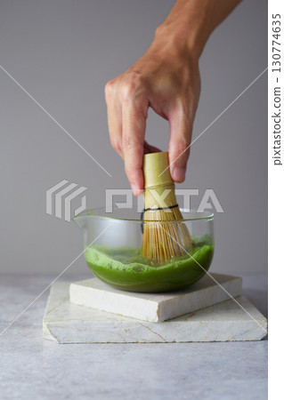 Close up pure matcha green tea Close up pure matcha green tea 130774635