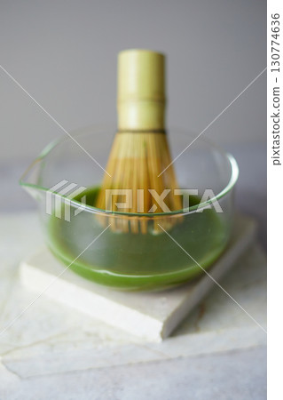 Close up pure matcha green tea 130774636