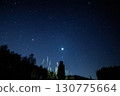 person looking up at the starry sky 130775664