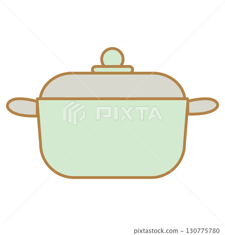 簡單圓鍋的插圖 130775780