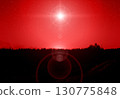 Christmas star. Background of the beautiful nite red starry sky and bright star. Concept Nativity of Jesus Christ 130775848