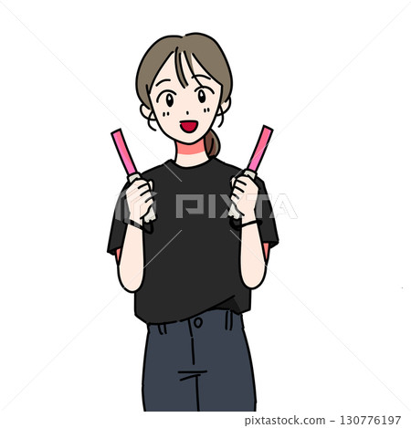 偶像粉絲（黑色T卹） 130776197