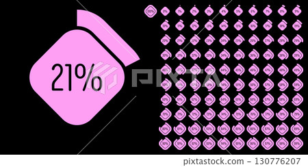 Set of rectangle percentage diagrams meters from 0 to 100 ready-to-use for web design, user interface (UI) or infographic - indicator with pink Set of rectangle percentage diagrams meters from 0 to 100 ready-to-use for web design, user interface (UI) or infographic - indicator with pink 130776207