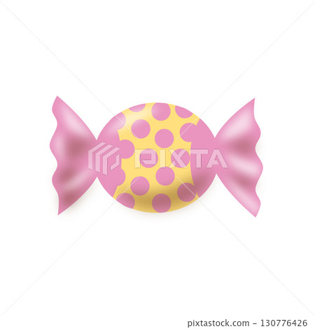 粉紅色和黃色的糖果 130776426