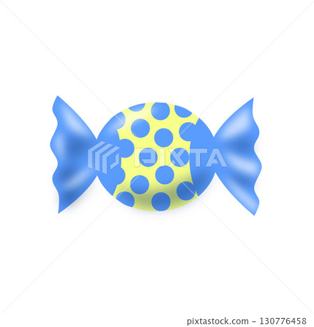 藍色和黃色的糖果 130776458