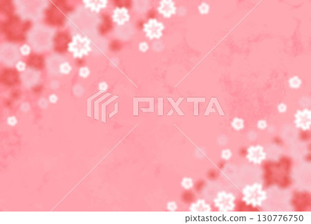 Red plum blossoms and pink Japanese paper Red plum blossoms and pink Japanese paper 130776750