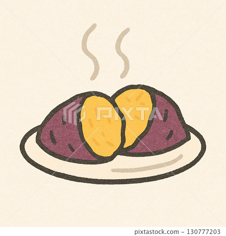 Sweet Potato Series: Steaming Hot Stone-baked Sweet Potatoes - A Tip 130777203