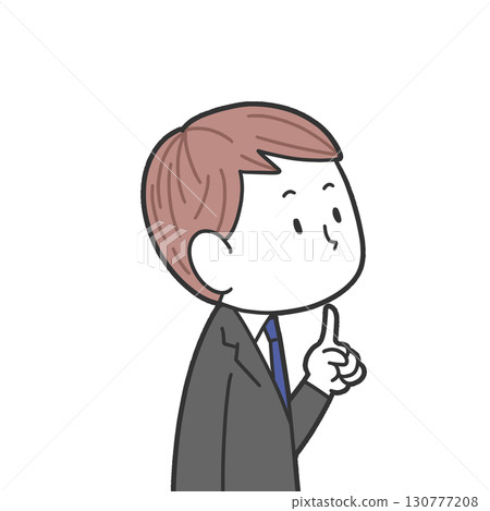 Thinking office worker 130777208