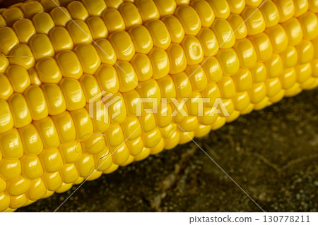 Close up macro shots of golden colored corn Close up macro shots of golden colored corn 130778211