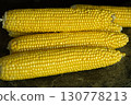 Close up macro shots of golden colored corn 130778213