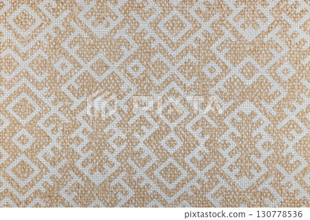 Neutral Boho Aztec Diamond Motif Textile Texture Neutral Boho Aztec Diamond Motif Textile Texture 130778536