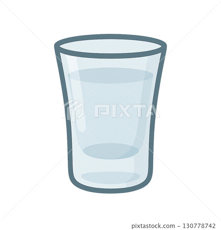 流行可愛的空酒杯平面插畫素材 流行可愛的空酒杯平面插畫素材 130778742