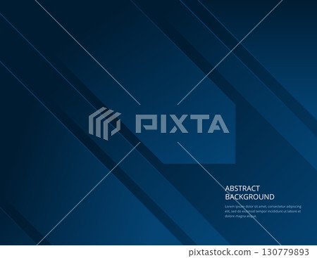 Minimal geometric blue background vector 130779893