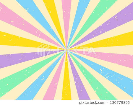 Cute colorful groovy retro burst background Cute colorful groovy retro burst background 130779895
