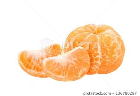 橘子插畫逼真的水果 130780287