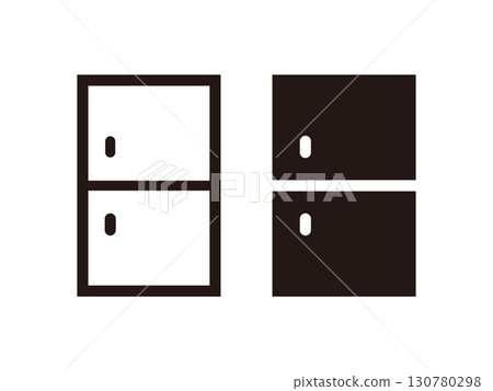 Set of refrigerator icons 130780298