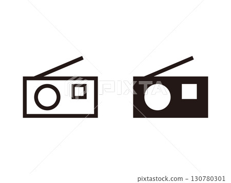 Set of radio icons 130780301