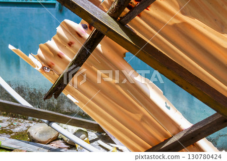 Damaged Plastic Roofing at Xian Guang Military Kindred Village Cultural Park Damaged Plastic Roofing at Xian Guang Military Kindred Village Cultural Park 130780424