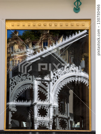 Reflection in a window, Karlovy Vary, Czechia Reflection in a window, Karlovy Vary, Czechia 130780466