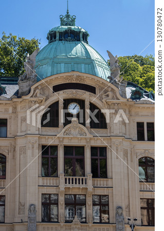 Building in Art Nouveau style, Karlovy Vary, Czechia Building in Art Nouveau style, Karlovy Vary, Czechia 130780472