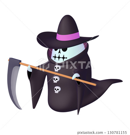 Halloween illustration material: Grim Reaper with a scythe (1_7) 130781155