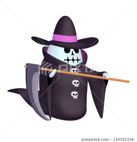 Halloween illustration material: Grim Reaper with a scythe (1_8) Halloween illustration material: Grim Reaper with a scythe (1_8) 130781156