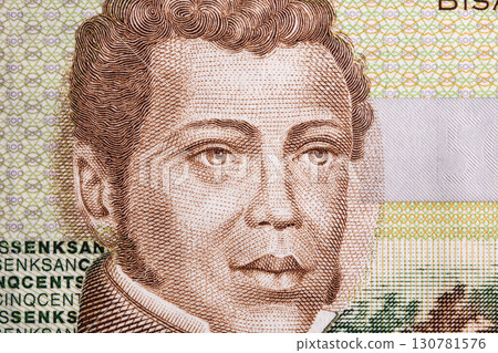 Alexandre Petion a closeup portrait from Haitian money Alexandre Petion a closeup portrait from Haitian money 130781576