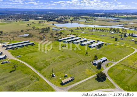 Aerial view of a lush and vibrant landscape in Luddenham 130781956