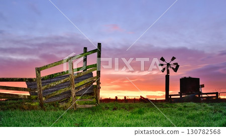 Farm Old Loading Ramp And Wind Pump Farm Old Loading Ramp And Wind Pump 130782568