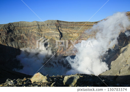 Aso City, Kumamoto Prefecture - View of the crater of Mount Aso 130783374