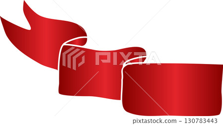 Red price tag ribbon and banner 130783443