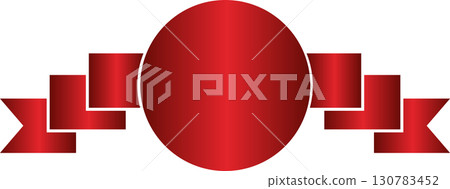 Red price tag ribbon and banner Red price tag ribbon and banner 130783452
