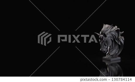 The Black House Bust for Business concept 3d Rendering. 130784114