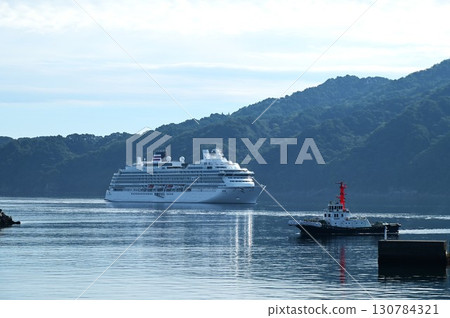宮古港的早晨：豪華遊輪「飛鳥三號」抵達 130784321