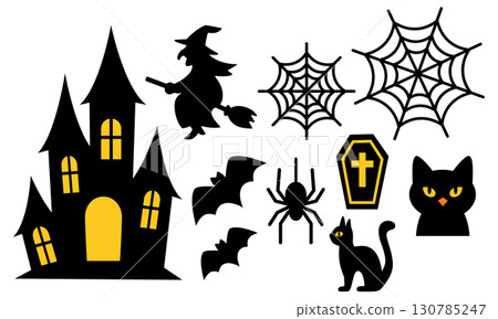 A spooky and pop illustration set inspired by Halloween night 130785247