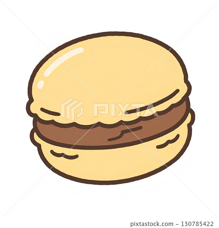 Single illustration of macarons 130785422