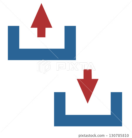 上傳和下載圖標 130785810