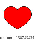 Red heart mark 130785834