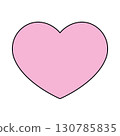Pastel pink heart symbol 130785835