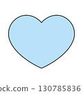 Pastel blue heart symbol 130785836