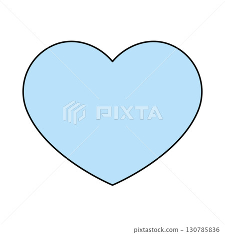 Pastel blue heart symbol Pastel blue heart symbol 130785836