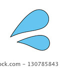 Two light blue sweat marks 130785843