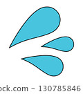 Three clear blue sweat marks 130785846