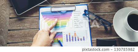 Banner Excel graph with Spreadsheet Document showing Information Financial Startup Concept. Banner Financial Planning Account Database Report. Business Graphs charts on office desk with copy space Banner Excel graph with Spreadsheet Document showing Information Financial Startup Concept. Banner Financial Planning Account Database Report. Business Graphs charts on office desk with copy space 130785982