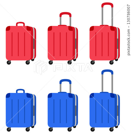 Red carry case Blue carry case Simple illustration set 130786007