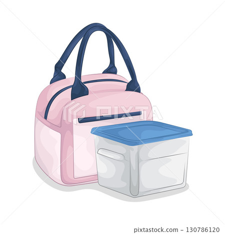 Illustration of Food Container Illustration of Food Container 130786120
