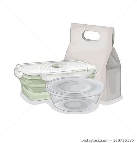 Illustration of Food Container 130786150
