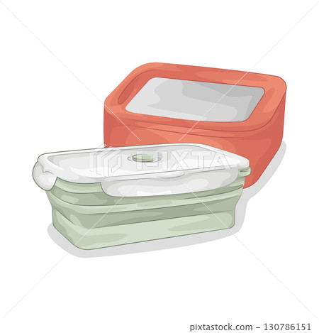 Illustration of Food Container Illustration of Food Container 130786151