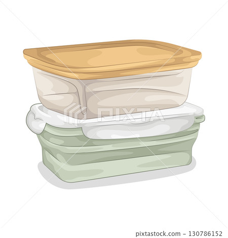 Illustration of Food Container Illustration of Food Container 130786152